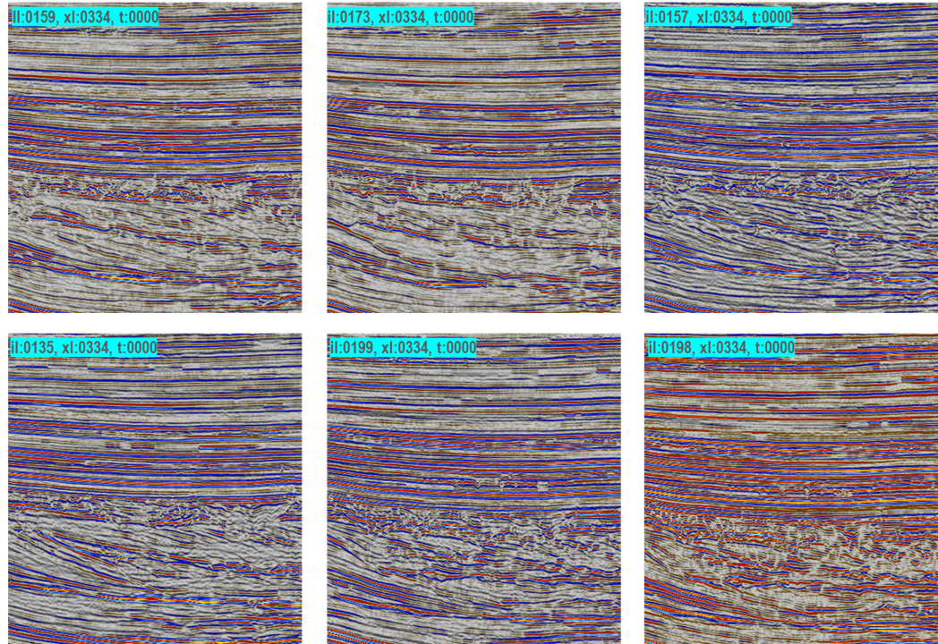 Figure-4: A closer look at a few turbidites sections discovered for Parihaka. The varied local characteristics suggest that our FM-based approach accounts for the semantic nuances of geofeatures. 