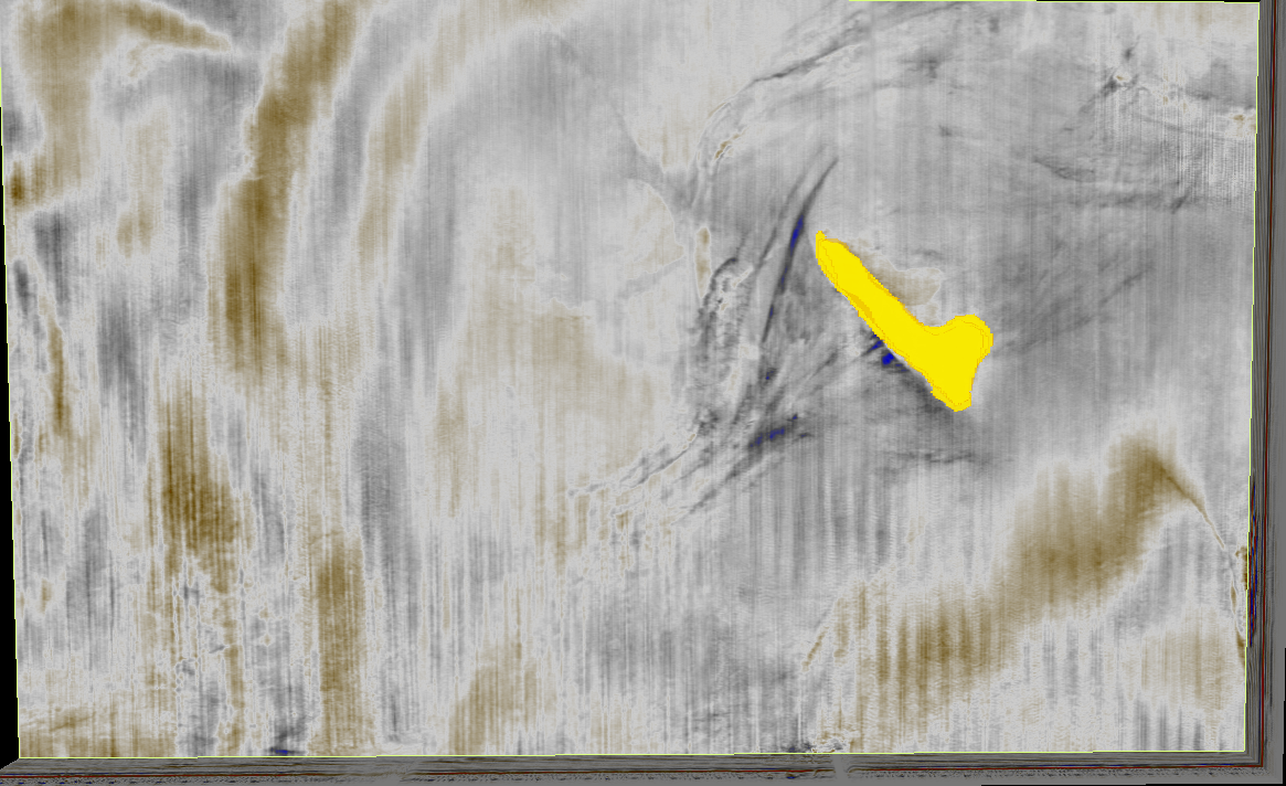 Figure 3. Shallow gas segmentation within Parihaka using our pretrained seismic model approach.